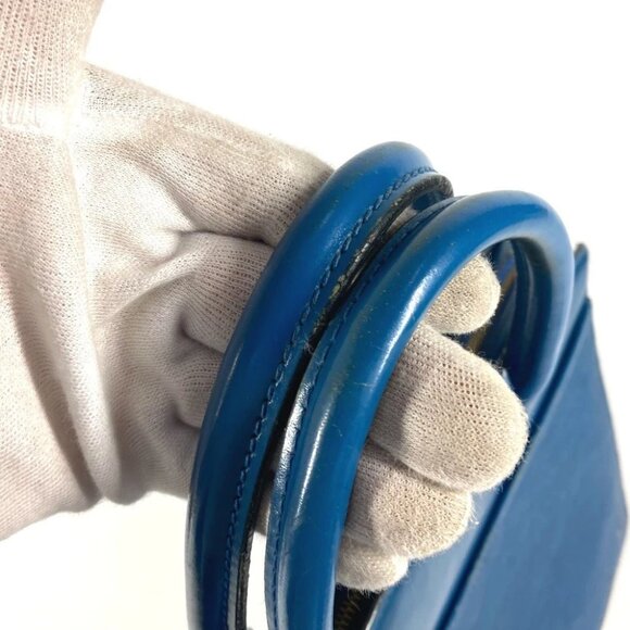 LOUIS VUITTON M48185 Epi Riviera Bag Shoulder Bag Tote Bag Leather Toledo Blue - Picture 4 of 15